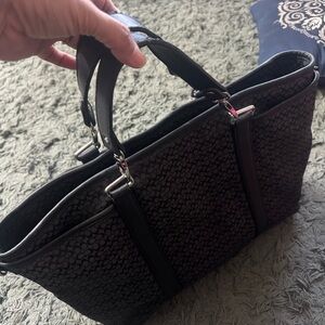Coach Black Patterned Tote Bag